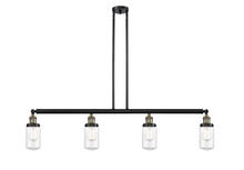 Innovations Lighting 214-BAB-G312 - Dover - 4 Light - 49 inch - Black Antique Brass - Stem Hung - Island Light