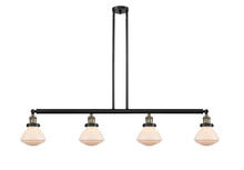 Innovations Lighting 214-BAB-G321 - Olean - 4 Light - 51 inch - Black Antique Brass - Stem Hung - Island Light