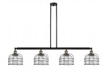 Innovations Lighting 214-BAB-G72-CE - Bell Cage - 4 Light - 53 inch - Black Antique Brass - Stem Hung - Island Light