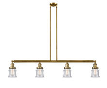 Innovations Lighting 214-BB-G184S - Canton - 4 Light - 51 inch - Brushed Brass - Stem Hung - Island Light