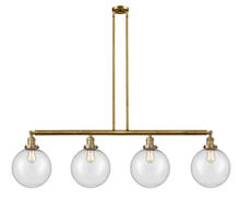 Innovations Lighting 214-BB-G204-10 - Beacon - 4 Light - 54 inch - Brushed Brass - Stem Hung - Island Light