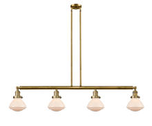 Innovations Lighting 214-BB-G321 - Olean - 4 Light - 51 inch - Brushed Brass - Stem Hung - Island Light