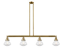 Innovations Lighting 214-BB-G322 - Olean - 4 Light - 51 inch - Brushed Brass - Stem Hung - Island Light