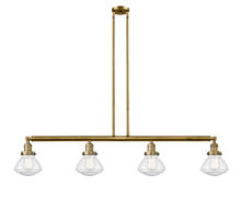 Innovations Lighting 214-BB-G324 - Olean - 4 Light - 51 inch - Brushed Brass - Stem Hung - Island Light