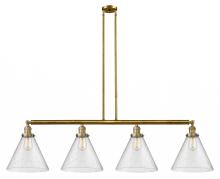 Innovations Lighting 214-BB-G44-L - Cone - 4 Light - 56 inch - Brushed Brass - Stem Hung - Island Light