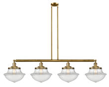 Innovations Lighting 214-BB-G542 - Oxford - 4 Light - 54 inch - Brushed Brass - Stem Hung - Island Light