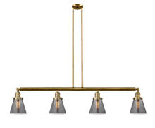 Innovations Lighting 214-BB-G63 - Cone - 4 Light - 51 inch - Brushed Brass - Stem Hung - Island Light