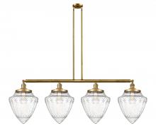 Innovations Lighting 214-BB-G664-12 - Bullet - 4 Light - 50 inch - Brushed Brass - Stem Hung - Island Light