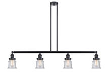  214-BK-G184S-LED - Canton - 4 Light - 51 inch - Matte Black - Stem Hung - Island Light