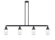  214-BK-G314-LED - Dover - 4 Light - 49 inch - Matte Black - Stem Hung - Island Light