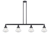  214-BK-G324-LED - Olean - 4 Light - 51 inch - Matte Black - Stem Hung - Island Light