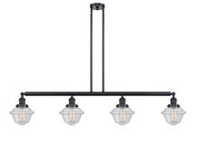  214-BK-G534-LED - Oxford - 4 Light - 52 inch - Matte Black - Stem Hung - Island Light