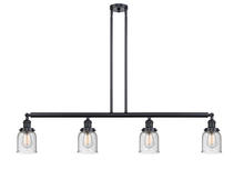  214-BK-G54-LED - Bell - 4 Light - 50 inch - Matte Black - Stem Hung - Island Light