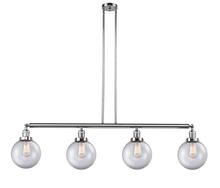 Innovations Lighting 214-PC-G202-8 - Beacon - 4 Light - 53 inch - Polished Chrome - Stem Hung - Island Light