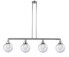 Innovations Lighting 214-PC-G204-8 - Beacon - 4 Light - 53 inch - Polished Chrome - Stem Hung - Island Light