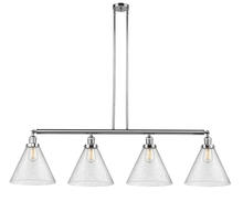 Innovations Lighting 214-PC-G44-L - Cone - 4 Light - 56 inch - Polished Chrome - Stem Hung - Island Light