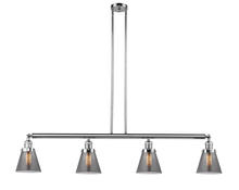 Innovations Lighting 214-PC-G63 - Cone - 4 Light - 51 inch - Polished Chrome - Stem Hung - Island Light