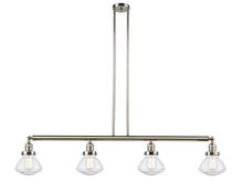 Innovations Lighting 214-PN-G324 - Olean - 4 Light - 51 inch - Polished Nickel - Stem Hung - Island Light