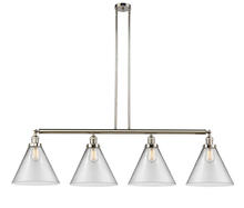 Innovations Lighting 214-PN-G42-L - Cone - 4 Light - 56 inch - Polished Nickel - Stem Hung - Island Light