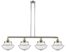 Innovations Lighting 214-PN-G544 - Oxford - 4 Light - 54 inch - Polished Nickel - Stem Hung - Island Light