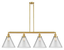 Innovations Lighting 214-SG-G42-L - Cone - 4 Light - 56 inch - Satin Gold - Stem Hung - Island Light