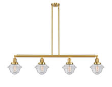 Innovations Lighting 214-SG-G534 - Oxford - 4 Light - 52 inch - Satin Gold - Stem Hung - Island Light