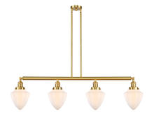 Innovations Lighting 214-SG-G661-7 - Bullet - 4 Light - 50 inch - Satin Gold - Stem Hung - Island Light