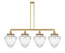  214-SG-G664-12 - Bullet - 4 Light - 50 inch - Satin Gold - Stem Hung - Island Light