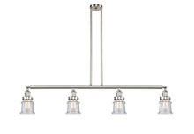 Innovations Lighting 214-SN-G184S - Canton - 4 Light - 51 inch - Brushed Satin Nickel - Stem Hung - Island Light