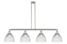  214-SN-G222 - Seneca Falls - 4 Light - 51 inch - Brushed Satin Nickel - Stem Hung - Island Light