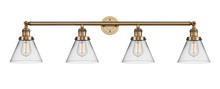 Innovations Lighting 215-BB-G42 - Cone - 4 Light - 44 inch - Brushed Brass - Bath Vanity Light