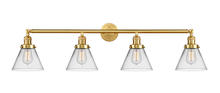 Innovations Lighting 215-SG-G42 - Cone - 4 Light - 44 inch - Satin Gold - Bath Vanity Light
