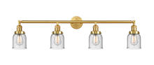 Innovations Lighting 215-SG-G54 - Bell - 4 Light - 42 inch - Satin Gold - Bath Vanity Light