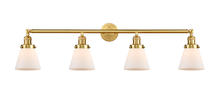 Innovations Lighting 215-SG-G61 - Cone - 4 Light - 42 inch - Satin Gold - Bath Vanity Light