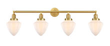 Innovations Lighting 215-SG-G661-7 - Bullet - 4 Light - 46 inch - Satin Gold - Bath Vanity Light