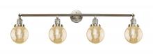 Innovations Lighting 215-SN-G208-6 - Beacon - 4 Light - 42 inch - Brushed Satin Nickel - Bath Vanity Light