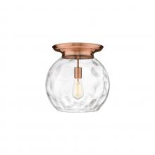 Innovations Lighting 221-1F-AC-G1215-14 - Athens Water Glass - 1 Light - 13 inch - Antique Copper - Flush Mount