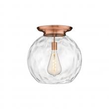 Innovations Lighting 221-1F-AC-G1215-18 - Athens Water Glass - 1 Light - 18 inch - Antique Copper - Flush Mount