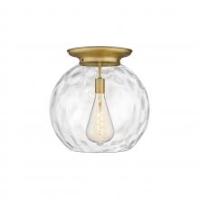 Innovations Lighting 221-1F-BB-G1215-18 - Athens Water Glass - 1 Light - 18 inch - Brushed Brass - Flush Mount