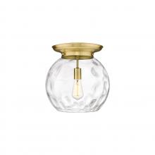 Innovations Lighting 221-1F-SG-G1215-14 - Athens Water Glass - 1 Light - 13 inch - Satin Gold - Flush Mount