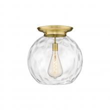 Innovations Lighting 221-1F-SG-G1215-18 - Athens Water Glass - 1 Light - 18 inch - Satin Gold - Flush Mount
