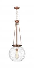 Innovations Lighting 221-1P-AC-G1215-16 - Athens Water Glass - 1 Light - 16 inch - Antique Copper - Chain Hung - Pendant