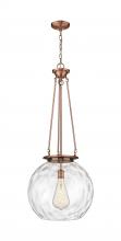 Innovations Lighting 221-1P-AC-G1215-18 - Athens Water Glass - 1 Light - 18 inch - Antique Copper - Chain Hung - Pendant