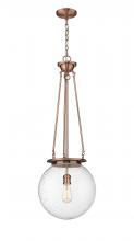 Innovations Lighting 221-1P-AC-G204-14 - Beacon - 1 Light - 14 inch - Antique Copper - Chain Hung - Pendant