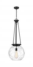 Innovations Lighting 221-1P-BK-G1215-16 - Athens Water Glass - 1 Light - 16 inch - Matte Black - Chain Hung - Pendant