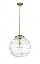 Innovations Lighting 221-1S-AB-G1213-16-BB-95-LED - Athens Deco Swirl - 1 Light - 16 inch - Antique Brass - Cord hung - Pendant