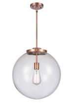 Innovations Lighting 221-1S-AC-G202-16 - Beacon - 1 Light - 16 inch - Antique Copper - Cord hung - Pendant