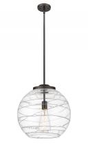 Innovations Lighting 221-1S-OB-G1213-16 - Athens Deco Swirl - 1 Light - 16 inch - Oil Rubbed Bronze - Cord hung - Pendant