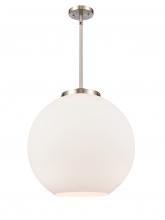  221-1S-SN-G121-18 - Athens - 1 Light - 18 inch - Brushed Satin Nickel - Cord hung - Pendant