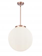 Innovations Lighting 221-3S-AC-G201-16 - Beacon - 3 Light - 16 inch - Antique Copper - Cord hung - Pendant